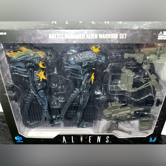 Hiya Toys Aliens Lead Green Battle Damaged Alien Warrior Set Alien Resurrection - Picture 4 of 11